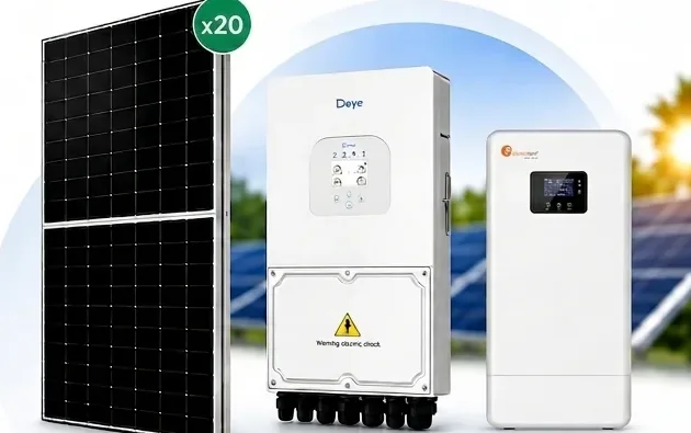 Paneles solares AIKO 610W, inversor híbrido DEYE 10 kW y batería Felicity 16 kWh